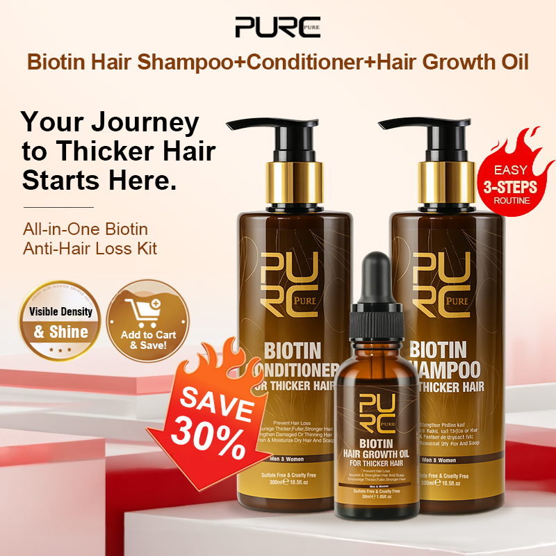 Argan Oil Treatment - PURC Biotin Hair Growth Oil Shampoo