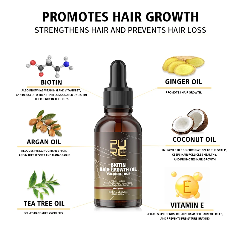 PURC Biotin Hair Oil Hair Grow - Argan Oil Treatment review and price