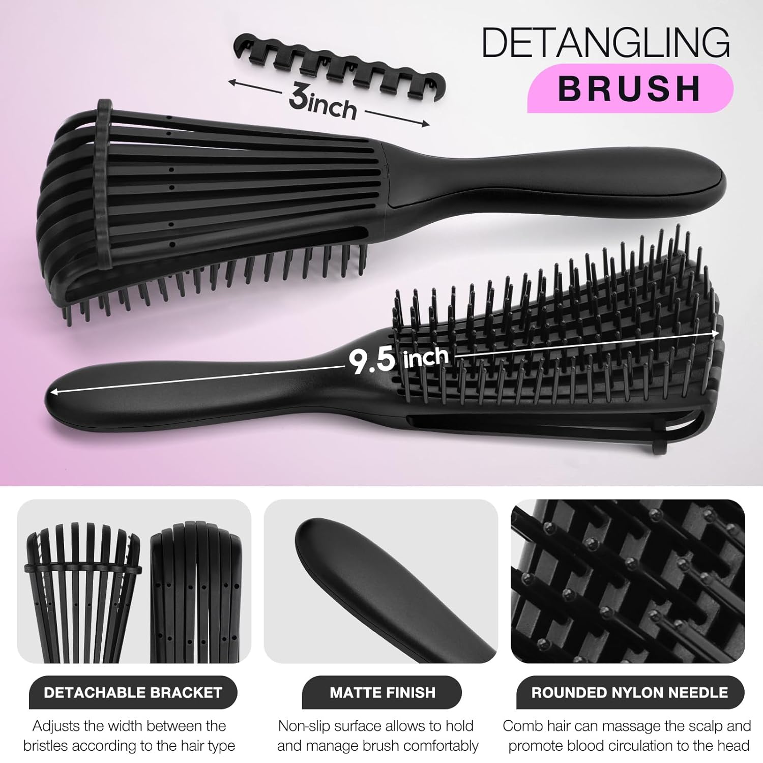Detangling Brush Set with Spra - Hair Care For Wavy Hair review and price